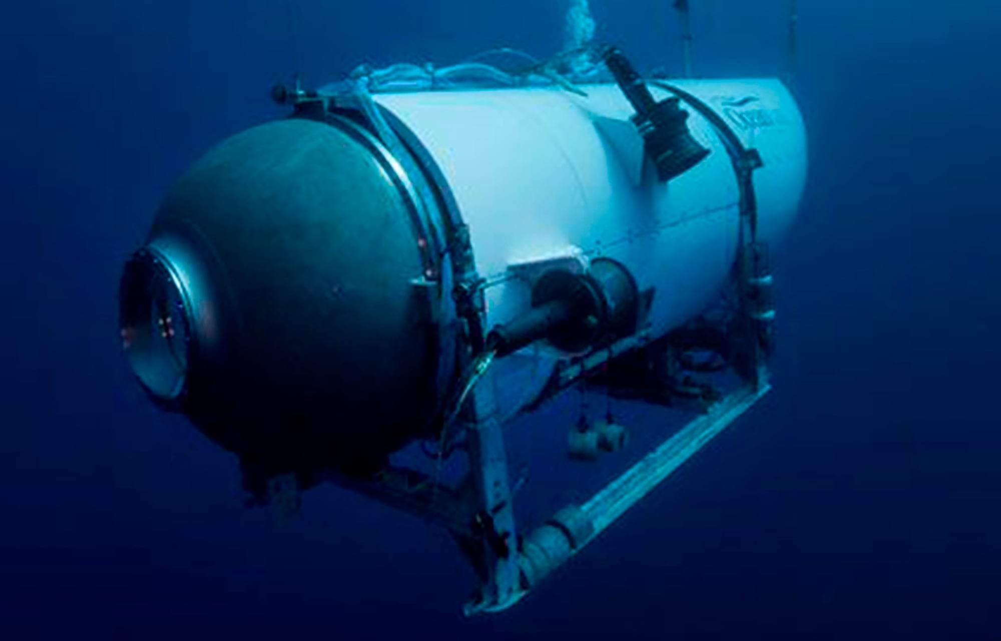 This undated photo provided by OceanGate Expeditions in June 2021 shows the company's Titan submersible.