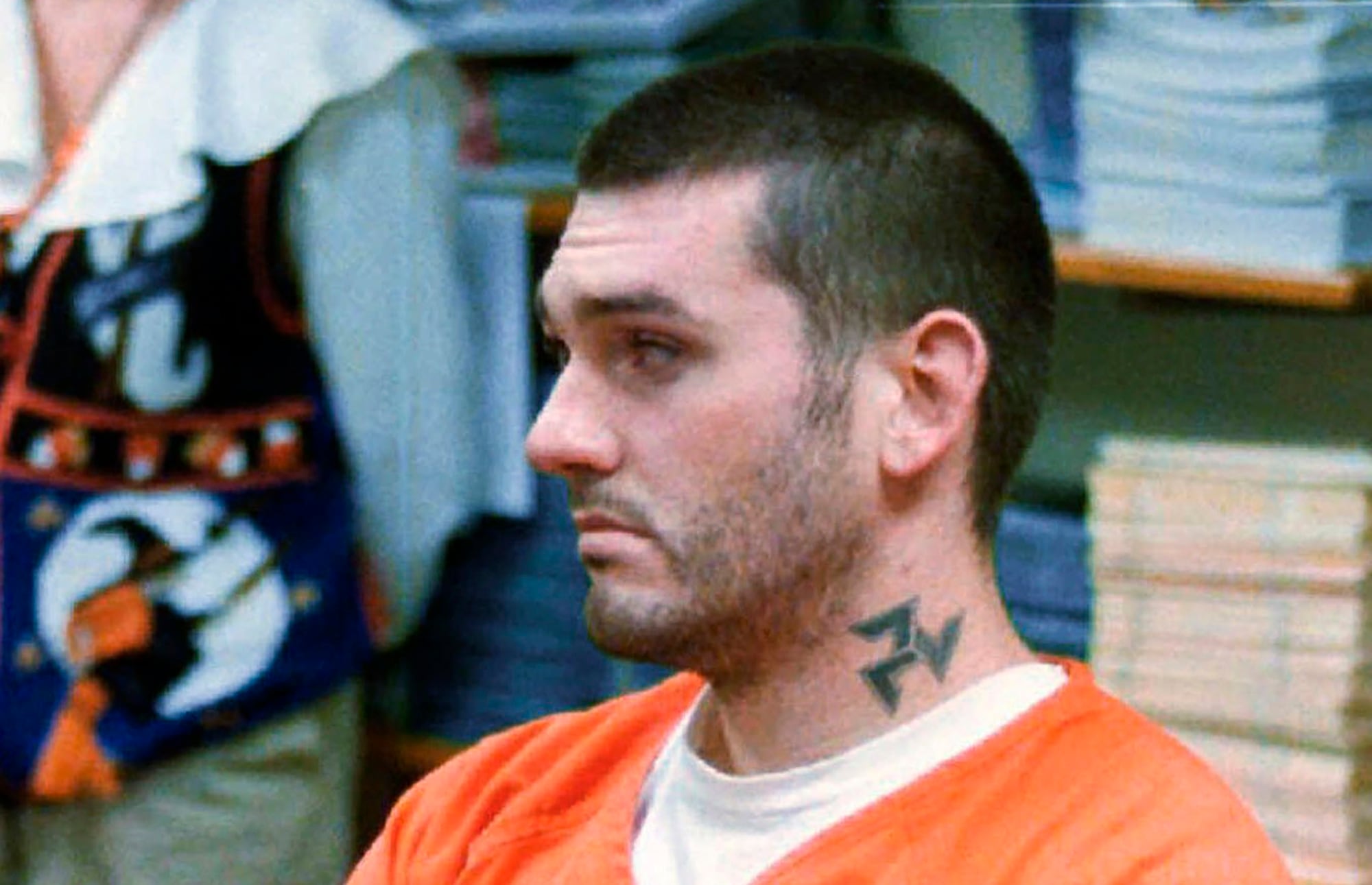 In this Oct. 31, 1997, file photo, Daniel Lewis Lee waits for his arraignment hearing for murder in the Pope County Detention Center in Russellville, Ark.