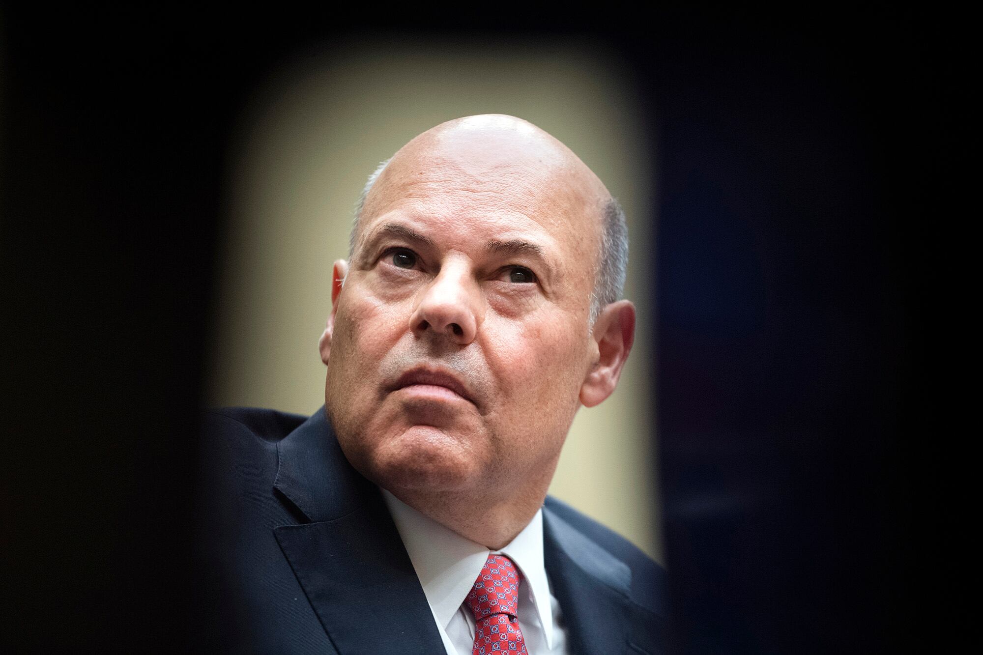 In this Aug. 24, 2020, file photo Postmaster General Louis DeJoy testifies during a House Oversight and Reform Committee hearing on the Postal Service on Capitol Hill in Washington.