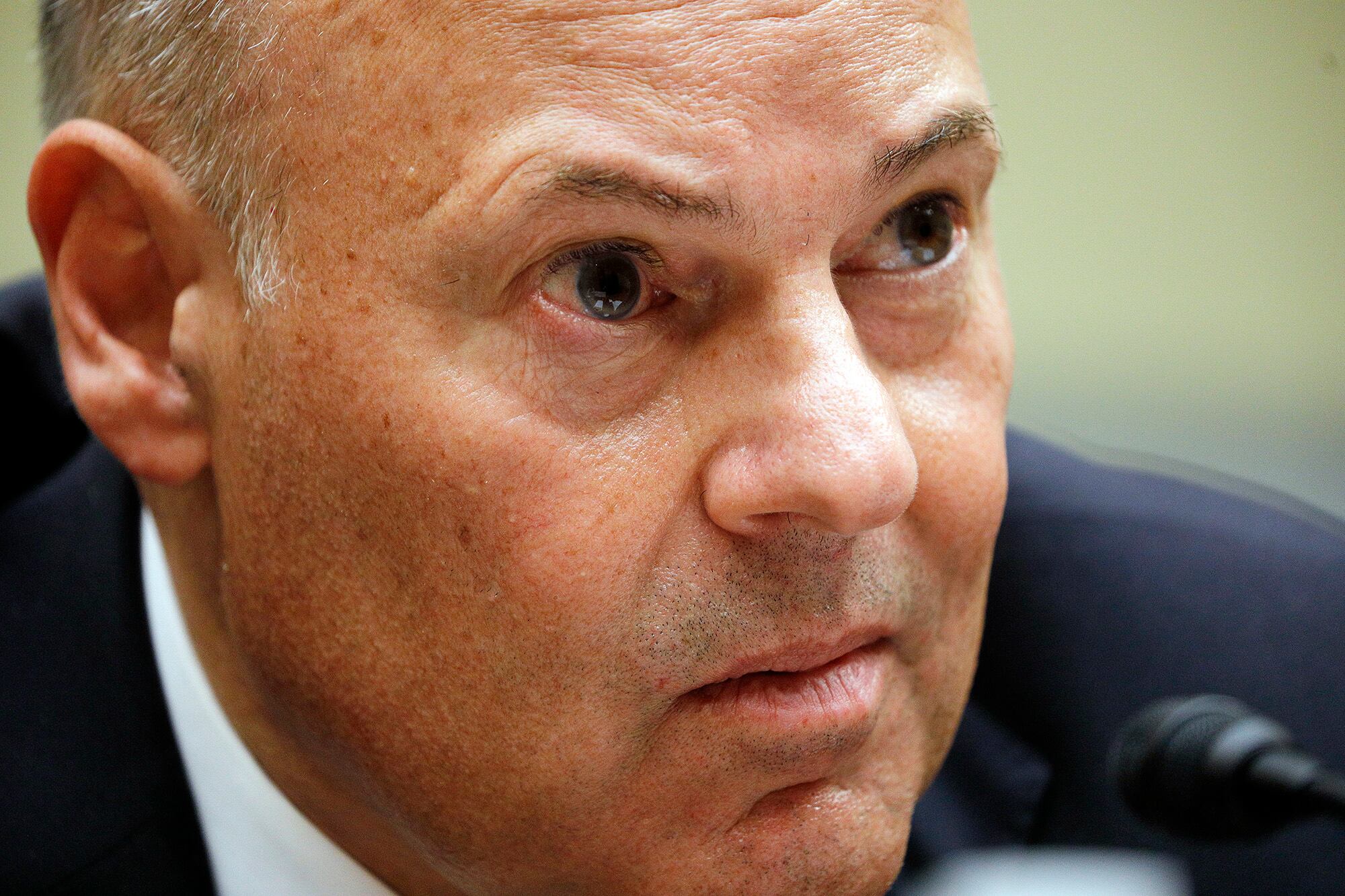 Postmaster General Louis DeJoy testifies before a House Oversight and Reform Committee hearing on the Postal Service on Capitol Hill, Monday, Aug. 24, 2020, in Washington.